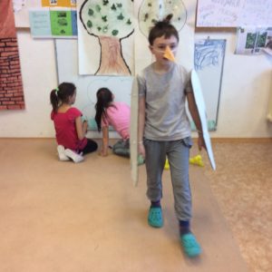 Přípravy - divadlo Červená Karkulka