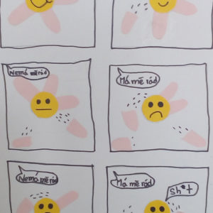 Komiks z barevného papíru