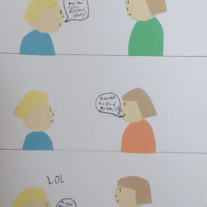 Komiks z barevného papíru