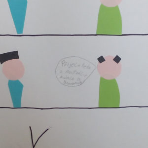 Komiks z barevného papíru