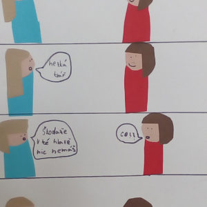 Komiks z barevného papíru