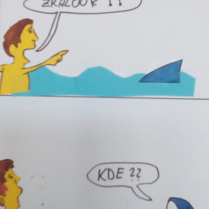 Komiks z barevného papíru