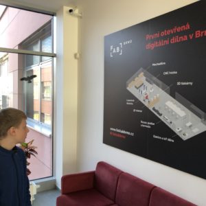 Plánek FabLab prostoru