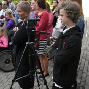 Slavnostní zahájení školního roku - natáčení na kameru