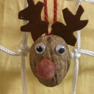 Detail soba ze skořápky vlašského ořechu